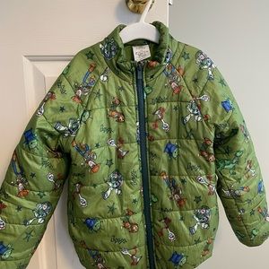 Kids Toy Story puffer coat. Size 5-6.